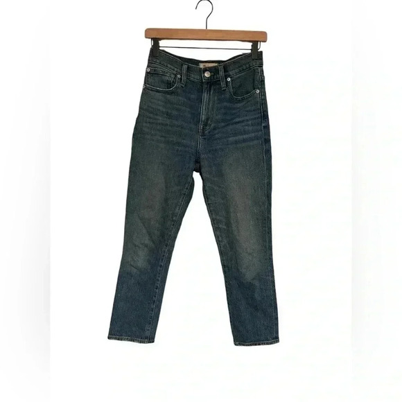 Madewell Women's High-Rise Slim Crop Medium Wash Boyjean Size 25 - Picture 1 of 7